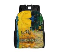PHAYAH Cafe Terrace At Night Pattern Casual Shoulder Classic Basic Travel Backpack Travel and Outdoor Activities