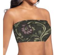 PHAYAH Camiseta corta de verano para mujer, sin tirantes, estilo casual, Negro, L
