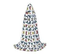 PHAYAH Capa con capucha para adultos con bonito patrón de Monster Trucks para Halloween, para mujer, hombre, fiesta de disfraces de Halloween, cosplay, talla L