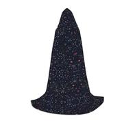PHAYAH Capa con capucha para adultos con diseño de cúmulos de estrellas y galaxias de constelación, disfraz de Halloween para mujer, hombre, fiesta de disfraces, talla L