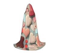 PHAYAH Capa con capucha para adultos con patrón de amor, disfraz de Halloween para mujer, hombre, fiesta de disfraces, color negro, talla L