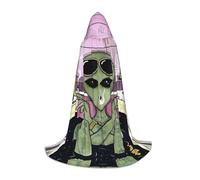 PHAYAH Capa con capucha para adultos con patrón de humo alienígena, disfraz de Halloween para mujer, hombre, fiesta de disfraces, talla M