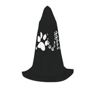 PHAYAH Capa con capucha para adultos con patrón de pata de perro, disfraz de Halloween para mujer, hombre, fiesta de disfraces de cosplay, talla S