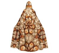 PHAYAH Capa con capucha y patrón de imagen de espejo, disfraz de bruja para Halloween, disfraz de cosplay, baile de máscaras, para mujeres y hombres