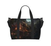 Phayah Castle in The Forest - Bolsa de viaje para fin de semana, gimnasio, para mujeres y niñas, resistente al agua, Black, Talla única