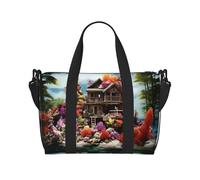 Phayah Chalet by The Sea - Bolsa de viaje para fin de semana, gimnasio, para mujeres y niñas, resistente al agua, Black, Talla única