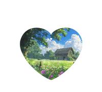 Phayah Chalet In The Grassland - Ambientador de coche con aroma a lavanda, con forma de corazón, tarjeta perfumada colgante, 6 unidades, para cajones de armario de automóviles