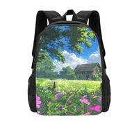 PHAYAH Chalet In The Grassland - Bolsa ligera para laptop de 16.5 pulgadas, para niñas y mujeres, mochila informal para el regreso a la escuela