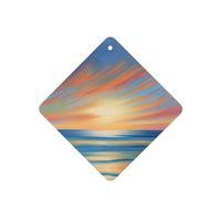 Phayah Coastal Evening Breeze - Ambientador cuadrado para colgar en el coche, aroma de lavanda, 6 unidades
