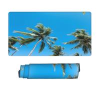PHAYAH Coconut Grove by The Sea - Alfombrilla de mouse grande para accesorios de escritorio de oficina, alfombrilla de mouse impermeable para juegos, alfombrilla de computadora de 16 x 29.5 pulgadas