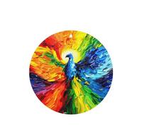 Phayah Colorido ambientador de coche con aroma a lavanda con diseño de fénix en el cielo, tarjeta de forma redonda, para colgar, tarjeta perfumada, 6 piezas para coches, armario, zapatos