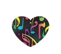 Phayah Colorido aroma de música Otat con aroma a lavanda, aroma de coche, forma de corazón, para colgar en tableta, fragancia para el interior del coche, ambientador de fragancia 4 unidades