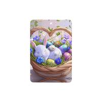 Phayah Colorido huevo conejo patrón lavanda aroma coche rectangular colgante fragancia tableta interior coche ambientador fragancia 6p