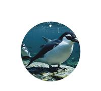 Phayah Cool Fish Penguin Pattern Lavanda Aroma Car Aroma Forma Redonda Colgante Fragancia Tableta Coche Interior Fragancia Ambientador 4p