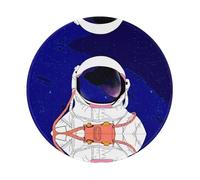PHAYAH Cool Man In Outer Space Galaxy - Alfombrilla de mouse redonda de goma antideslizante, duradera y cómoda para oficina, juegos y aprendizaje, 8 en 1 unidad