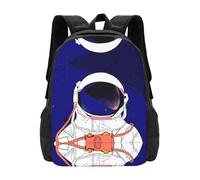 PHAYAH Cool Man In Outer Space Galaxy Pattern Casual Shoulder Classic Basic Travel Backpack Travel and Outdoor Activities Resistant