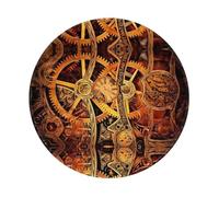 PHAYAH Cool Steampunk - Alfombrilla de mouse redonda para juegos de 7.9 x 7.9 pulgadas con bordes cosidos, plegable, alfombrilla de mouse para computadora portátil