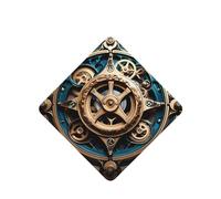 Phayah Cool Steampunk Gears - Ambientador de fragancia cuadrada para coche, aroma de lavanda, 4 unidades
