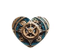 Phayah Cool Steampunk Gears - Ambientador de fragancia para coche, aroma a lavanda, forma de corazón, para colgar en el interior del coche, 6 unidades
