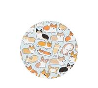 Phayah Corgi - Ambientador de coche con aroma a lavanda, forma redonda, para colgar, tarjeta perfumada, 4 unidades, para coches, armarios, zapatos