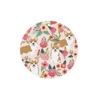 Phayah Corgi - Ambientador de coche con diseño de flores florales de primavera y jardín, aroma a lavanda, tarjeta de forma redonda, 6 unidades, para colgar en el armario, zapatos