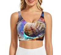 PHAYAH Cowry Print - Chaleco para mujer, camiseta sin mangas para entrenamiento, pérdida de peso, ejercicio, gimnasio, fitness, Negro, L