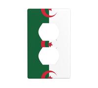 Phayah Cubierta de enchufe con patrón de bandera de Argelia para receptáculo de luz dúplex para cocina, baño, dormitorio, decoración de granja
