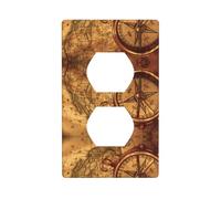 Phayah Cubierta de pared con patrón de navegación de la Ley de la brújula, placa de pared decorativa de 4.5 x 2.76 pulgadas para áreas residenciales y comerciales