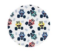 PHAYAH Cute Monster Trucks - Alfombrilla redonda de goma antideslizante para mouse, duradera y cómoda para oficina, juegos y aprendizaje, 8 en 1 unidad