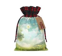 PHAYAH Dandelion In The Sun - Bolsa de regalo de arpillera con cordón de Navidad, bolsa de almacenamiento adecuada para Navidad, fiesta de cumpleaños