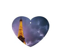 Phayah Dazzling Paris Tower - Ambientador de fragancia para coche, diseño de la torre de París, aroma de lavanda, forma de corazón, 4 unidades