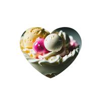 Phayah Delicioso patrón de helado, aroma de lavanda, aroma de coche, forma de corazón, para colgar, fragancia para el interior del coche, 4 unidades