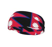 Phayah Diadema deportiva con diseño de bandera de Nepal que absorbe la humedad para hombres y mujeres, correr, ciclismo, yoga, fitness, entrenamiento