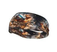 Phayah Diademas con patrón de rugby On Fire, para mujeres y hombres, diadema deportiva para correr, ciclismo, yoga, gimnasio, entrenamiento