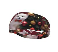 Phayah Diademas de Navidad con patrón de cachorro para mujeres y hombres, diadema deportiva para correr, ciclismo, yoga, gimnasio, entrenamiento
