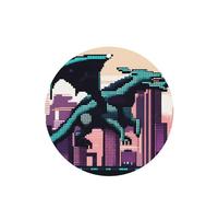 Phayah Dragon In The City - Ambientador de fragancia para coche, aroma de lavanda, forma redonda, para colgar en el interior del coche, 4 unidades