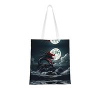 PHAYAH Dragon On The Mountain - Bolsas de lona multiusos reutilizables, perfectas para compras de comestibles, viajes diarios