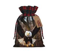 PHAYAH Eagle Flying In The Sky - Bolsa de regalo de Navidad con cordón para cumpleaños, aniversarios y fiestas, dulces y bolsas de almacenamiento