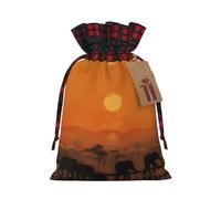 PHAYAH Elephant In The Sun - Bolsa de regalo de Navidad con cordón para cumpleaños, aniversarios y fiestas, dulces y bolsas de almacenamiento