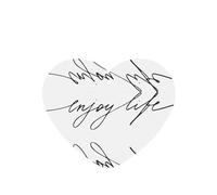 Phayah Enjoy Life Ambientador de coche con diseño de texto negro escrito a mano, aroma de lavanda, tarjeta con forma de corazón, tarjeta perfumada colgante, 4 piezas para coche, armario, cajón