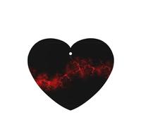 Phayah Explosion Burst - Ambientador de coche con aroma a lavanda rojo y negro, tarjeta con forma de corazón, 6 unidades, para colgar en el armario, cajón
