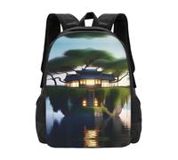 PHAYAH Floating Island On Water - Mochila con diseño de isla flotante, 18 l, gran capacidad, correas de hombro ajustables, bolsa simple para todos
