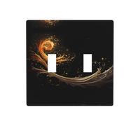 Phayah Flying Phoenix Vine - Placas de interruptor de luz de doble palanca decorativas para baño, dormitorio, cocina, 4.5 x 4.5 pulgadas