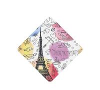 Phayah French Paris Tour - Ambientador cuadrado para coche, diseño de la Torre Eiffel, aroma a lavanda, tarjeta perfumada para colgar, 6 unidades, para coche, armario, cajón