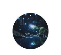 Phayah Glowworm - Ambientador para coche, diseño de cueva, aroma de lavanda, tarjeta de forma redonda, para colgar, 4 unidades, para coches, armarios, zapatos