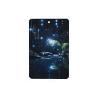 Phayah Glowworm - Ambientador rectangular para coche, diseño de cueva, aroma a lavanda, tarjeta perfumada colgante, 4 unidades, para coche, armario, zapatos