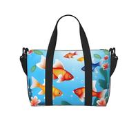 Phayah Golden Fish - Bolsa deportiva de viaje, bolsa de gimnasio, bolsa de hombro para fin de semana, para mujer, color negro, talla única, Negro, One Size