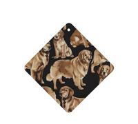 Phayah Golden Retrievers - Ambientador de coche con aroma a lavanda, tarjeta cuadrada para colgar, tarjeta perfumada para colgar, 4 piezas para coche, armario, cajón