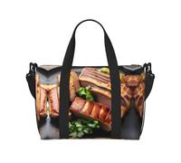 Phayah Golden Roast - Bolsa de viaje deportiva, bolsa de gimnasio, bolsa de hombro para fin de semana, para mujer, color negro, talla única, Negro, One Size