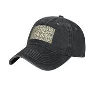PHAYAH Gorra de béisbol con patrón de mapa del tesoro del laberinto, gorra de vaquero ajustable para adultos, sombreros de algodón vintage para mujeres y hombres, sombrero de mezclilla para deportes